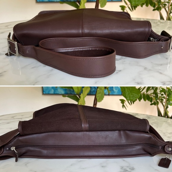 COACH Vintage Full Flap Messenger Laptop Bag Mahogany Brown Leather 5206 - Picture 14 of 16